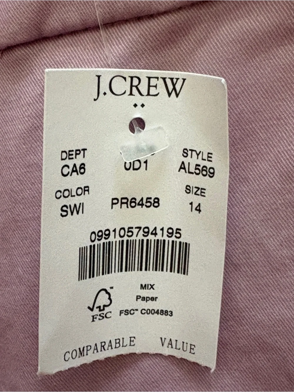 NWT J.Crew Lavender Flat-Front Chino Shorts Size 14
